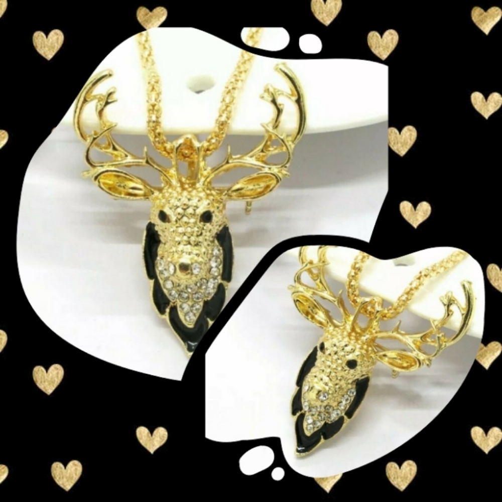 Betsey Johnson Deer/Elk Necklace